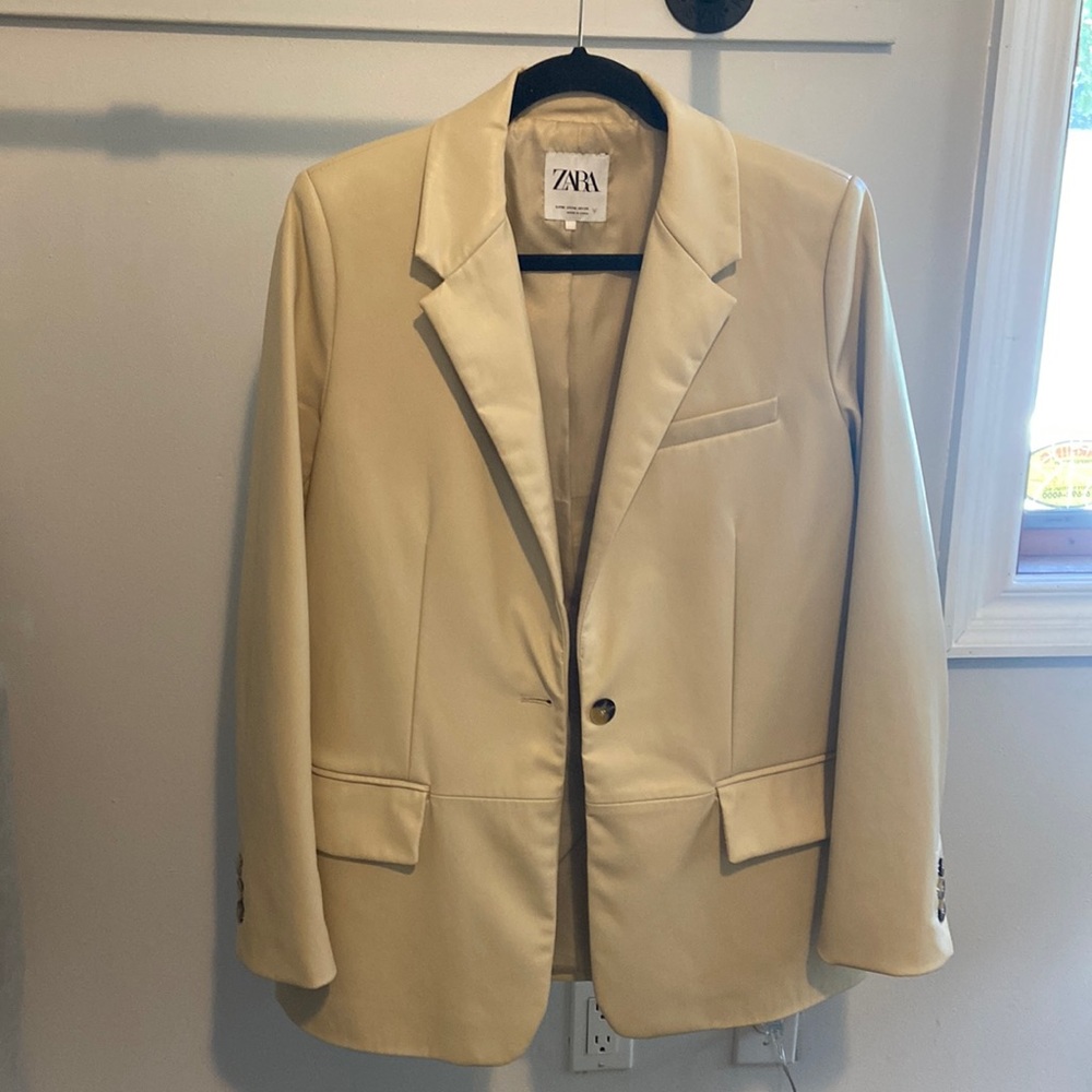 Zara Leather Blazer